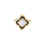 18K Yellow Gold Palazzo Ducale Carnival Enamel And Mother Of Pearl Flower Ring