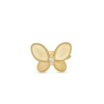 18K Yellow Gold Jasmine Diamond And Satin Finish Butterfly Ring