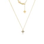 18K Yellow Gold Love In Verona Small Diamond Flower Necklace