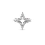 18K White Gold Stardust Pavé Diamond Star Ring