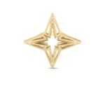 18K Yellow Gold Stardust Open Frame Diamond Star Ring