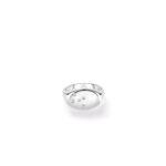 18K White Gold Designer Gold Large Diamond Signet Ring