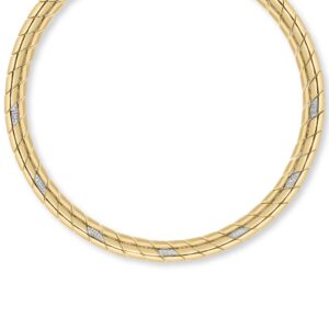 18K Yellow Gold San Marco Diamond Accent Collar Necklace