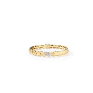 18K Yellow Gold San Marco Three Diamond Station Bracelet