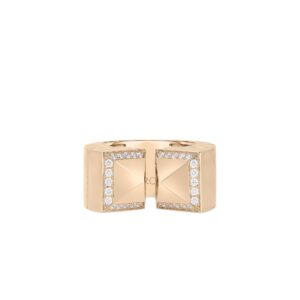 18K Rose Gold Obelisco Diamond Accent Ring