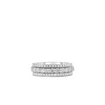 18K White Gold Siena Diamond 1 Row Ring