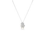 18K White Gold Tiny Treasures Pavé Diamond Chick Necklace