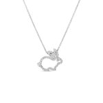 18K White Gold Tiny Treasures Diamond Outline Rabbit Necklace