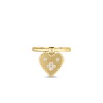 18K Yellow Gold Venetian Princess Small Heart Medallion Ring
