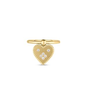 18K Yellow Gold Venetian Princess Small Heart Medallion Ring