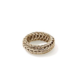 Icon Chevron Band Ring, Gold, 9MM