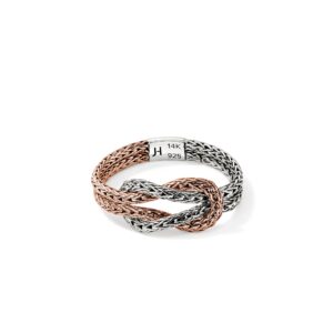 Love Knot Ring, Rose Gold, Sterling Silver, 3.6MM