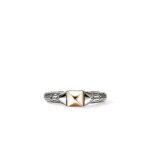 Icon Stud Ring, Gold, Sterling Silver, 5MM