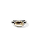 Pebble Ring, Sterling Silver, Gold
