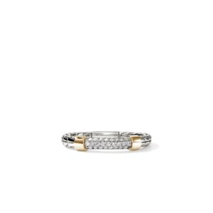 JH Essential Pave Ring, Gold, Sterling Silver, Diamonds, 3MM