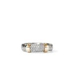 JH Essential Pave Ring, Gold, Sterling Silver, Diamonds, 5MM