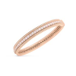 18K White Gold Siena Diamond 1 Row Bangle