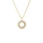 18K Yellow Gold Siena Large Diamond Circle Necklace