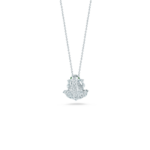 18K White Gold Tiny Treasures Diamond And Tsavorite Frog Necklace