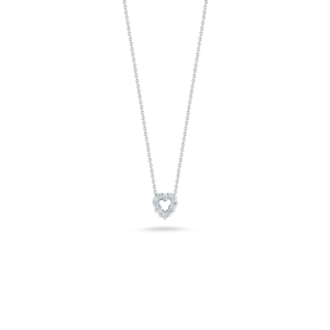 18K White Gold Tiny Treasures Diamond Heart Necklace