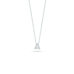 18K White Gold Tiny Treasures Diamond Love Letter Necklace
