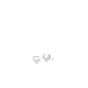 18K White Gold Tiny Treasures Heart Stud Earrings