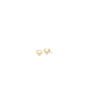 18K Yellow Gold Tiny Treasures Heart Stud Earrings