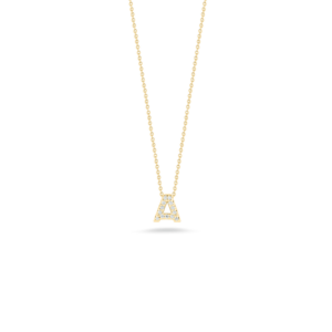 18K Yellow Gold Tiny Treasures Diamond Love Letter Necklace