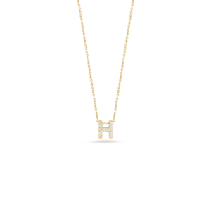 18K Yellow Gold Tiny Treasures Diamond Love Letter Necklace
