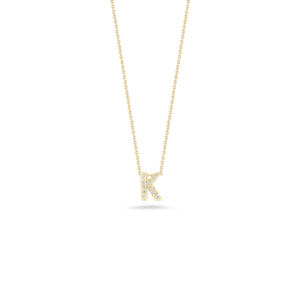 18K Yellow Gold Tiny Treasures Diamond Love Letter Necklace