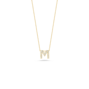 18K Yellow Gold Tiny Treasures Diamond Love Letter Necklace
