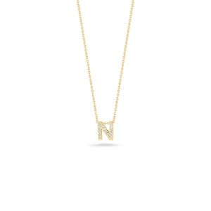 18K Yellow Gold Tiny Treasures Diamond Love Letter Necklace