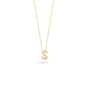 18K Yellow Gold Tiny Treasures Diamond Love Letter Necklace