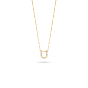 18K Yellow Gold Tiny Treasures Diamond Love Letter Necklace