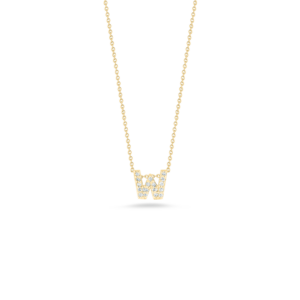 18K Yellow Gold Tiny Treasures Diamond Love Letter Necklace