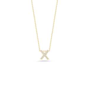 18K Yellow Gold Tiny Treasures Diamond Love Letter Necklace