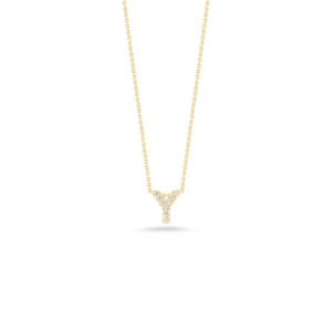 18K Yellow Gold Tiny Treasures Diamond Love Letter Necklace
