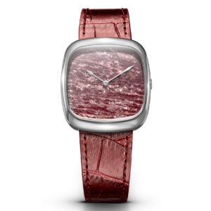 Natural Rubellite Stone In Steel