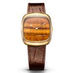 Natural Stone Tiger Eye In Gold