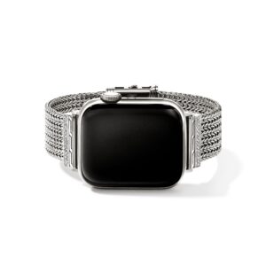 Smartwatch Strap, Silver, Diamonds, 18MM