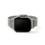 Smartwatch Strap, Sterling Silver, Black Sapphires, 18MM