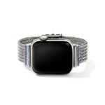 Smartwatch Strap, Sterling Silver, Blue Sapphires, 18MM