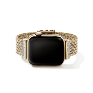 Smartwatch Strap, Gold, Diamonds, 18MM