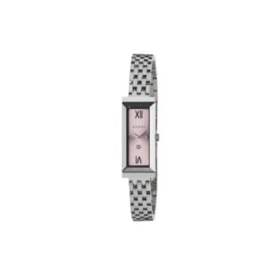 Gucci G-Frame Watch, 14x34mm - Pink Dial with Diamonds, Steel Bracelet
