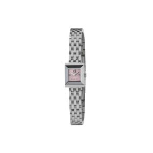 Gucci G-Frame Watch, 14x18mm - Pink Dial with Diamonds, Steel Bracelet