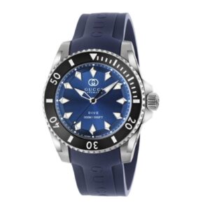 Gucci Dive Watch, 40mm - Blue Dial, Rubber Bracelet