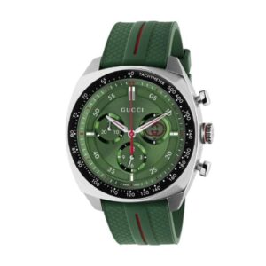 Gucci Interlocking Watch, 41mm - Green Dial, Green Rubber Strap