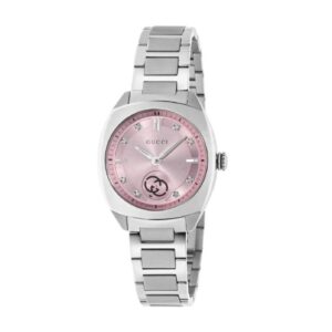 Gucci Interlocking Watch, 29mm - Pink Dial with Diamonds, Steel Bracelet