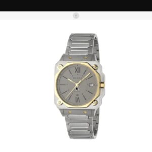 Gucci G-Flat Watch, 36mm – Silver Dial, Two-Tone