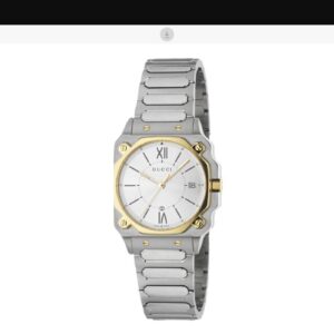 Gucci G-Flat Watch, 30mm – Silver Dial, Two-Tone